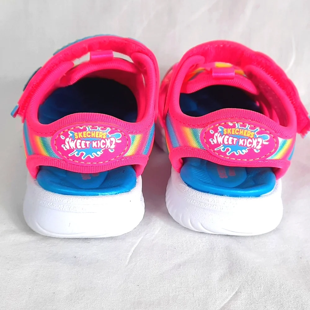 Skechers Sweet Kicks Jumpster  Scented Toddler Sandals Size 5 Pink Rainbow
